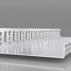 Profilé d'arrêt latéral LU en aluminium pour finition des systèmes d'isolation thermique par l'extérieur (ITE)